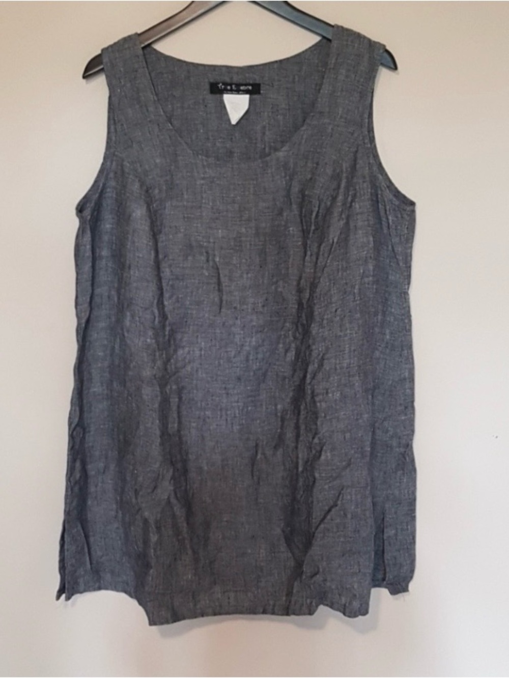 Vintage True Essence blue linen mini dress or  tunic